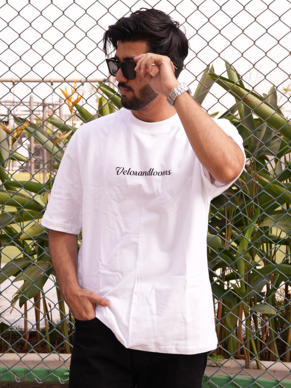 Fearless White Oversized Graphic Tee | 220 GSM 100% Cotton