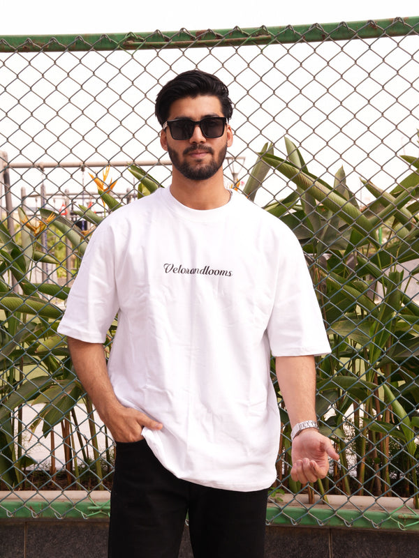 Fearless White Oversized Graphic Tee | 220 GSM 100% Cotton