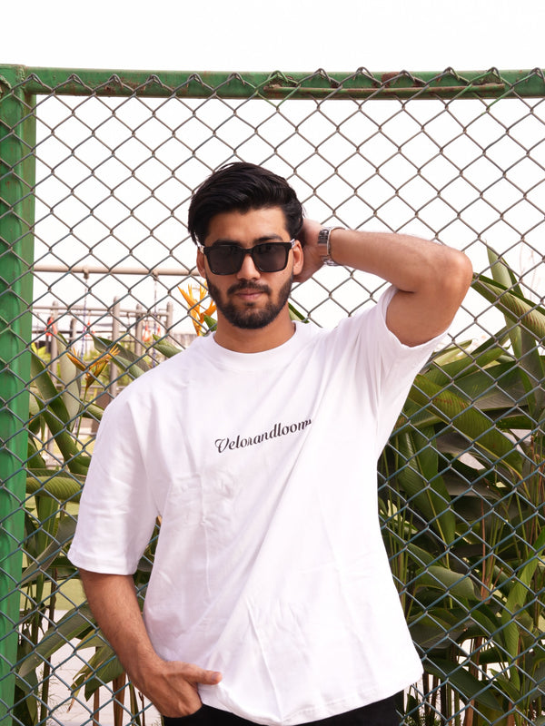 Limits Are An Illusion White Oversized Graphic Tee | 220 GSM 100% Cotton