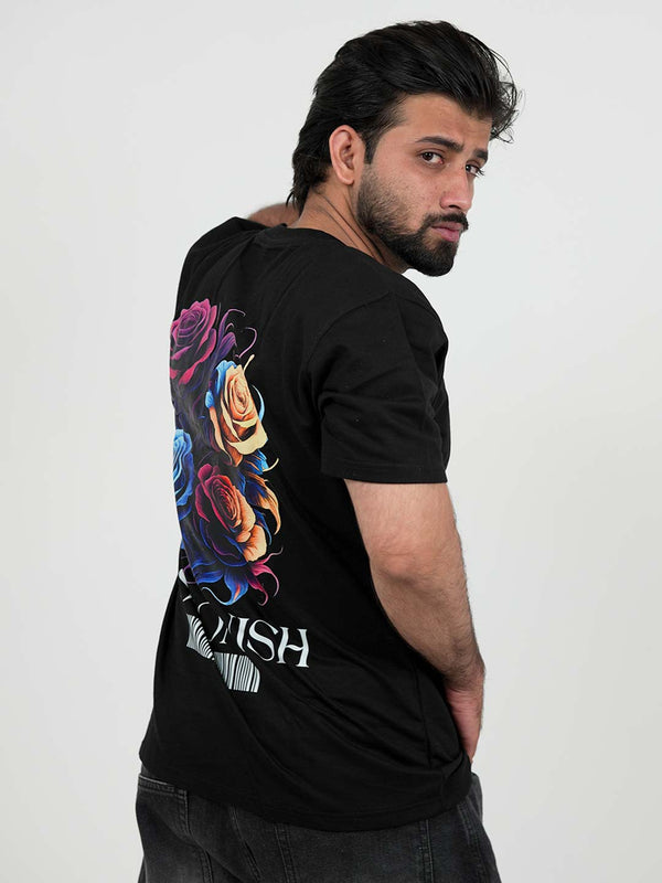 Astonish Black Oversized Graphic Tee | 220 GSM 100% Cotton