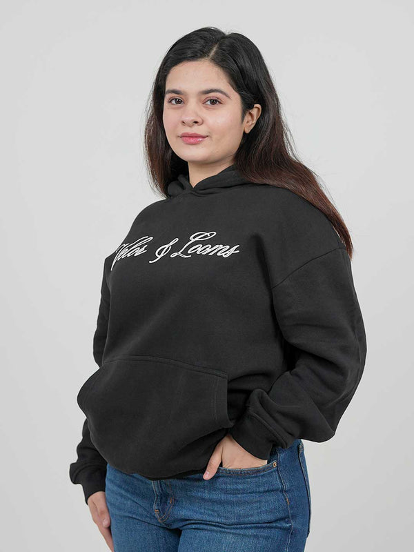 V&L Signature Black Oversized Hoodie | Premium Fleece