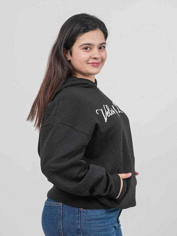 V&L Signature Black Oversized Hoodie | Premium Fleece