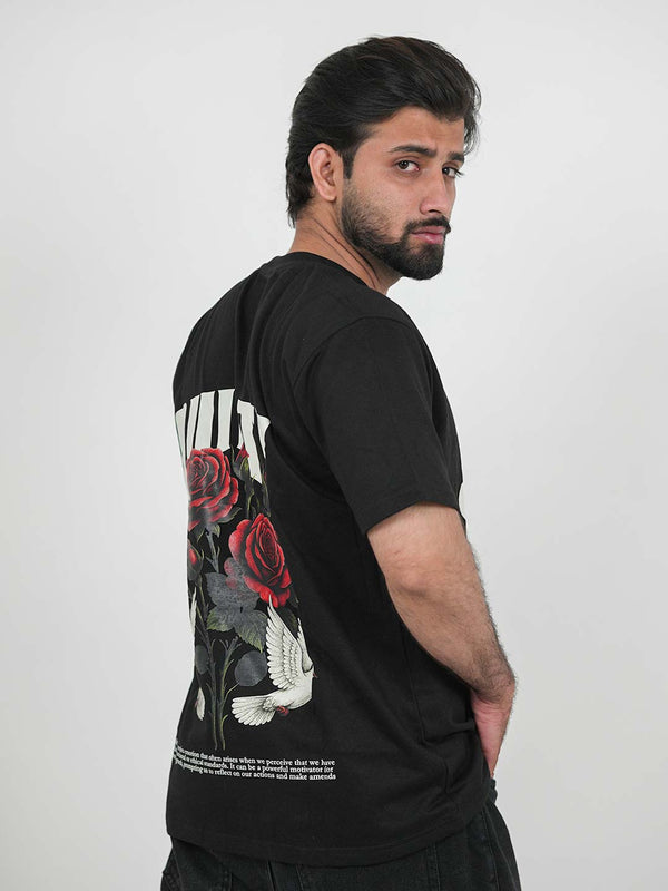 Guilty Black Oversized Graphic Tee | 220 GSM 100% Cotton