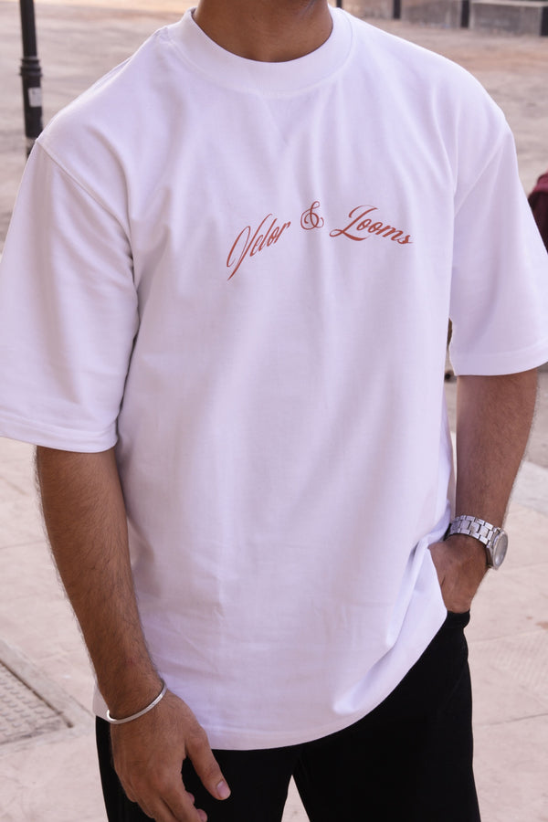 Limits Are An Illusion White Oversized Graphic Tee | 220 GSM 100% Cotton