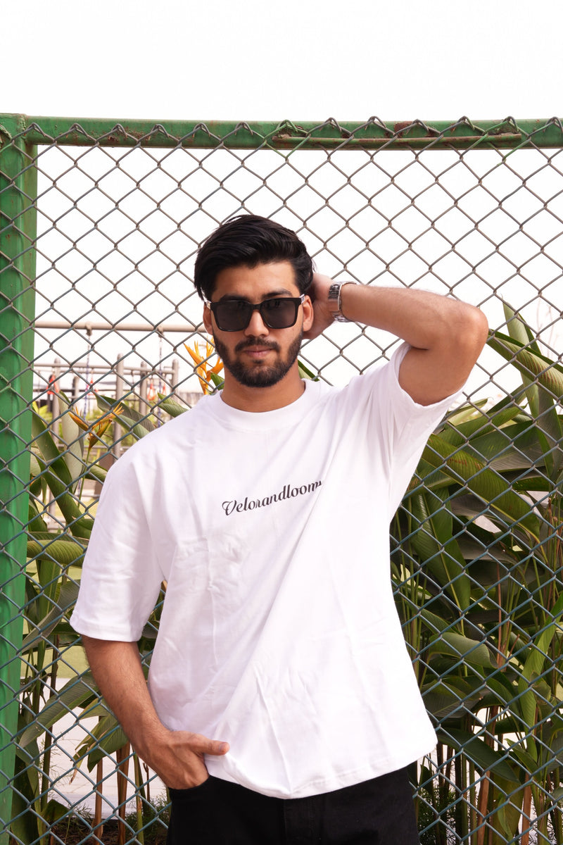 Limits Are An Illusion White Oversized Graphic Tee | 220 GSM 100% Cotton