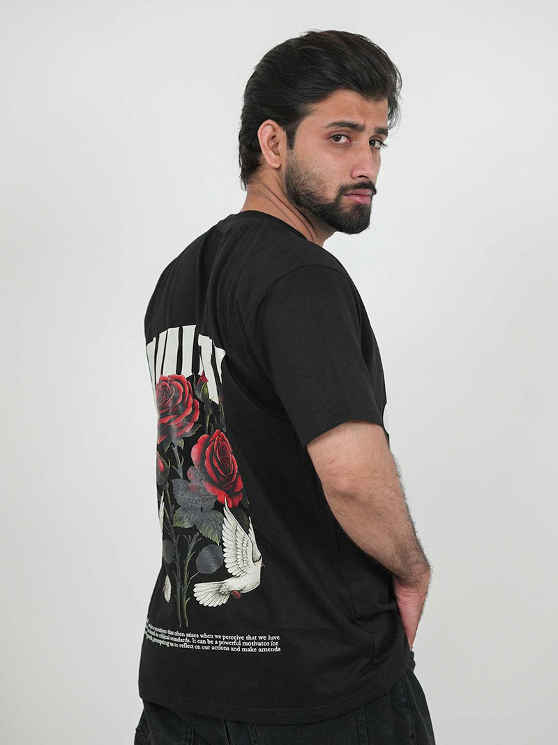 Guilty Black Oversized Graphic Tee | 220 GSM 100% Cotton
