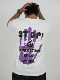 Humanity White Oversized Graphic Tee | 220 GSM 100% Cotton