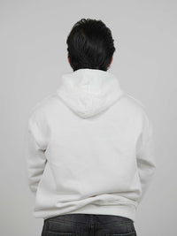 Velor & Looms Signature White Oversized Hoodie | Premium Fleece